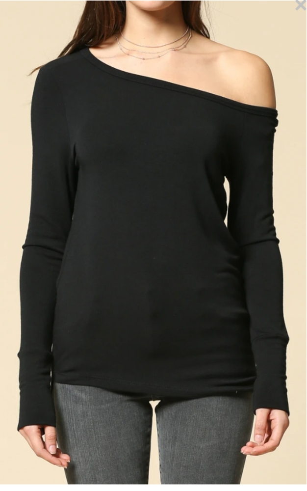 Long Sleeve Asymmetrical Top